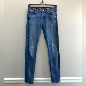 7 for all mankind The Skinny Jeans Women’s Size 27 Medium Wash Made in USA Denim